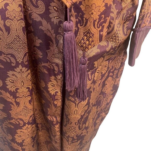 Victoria's Secret Floral Motif Purple Robe Kimono Belted Size XS/Small Ladies - Picture 3 of 12